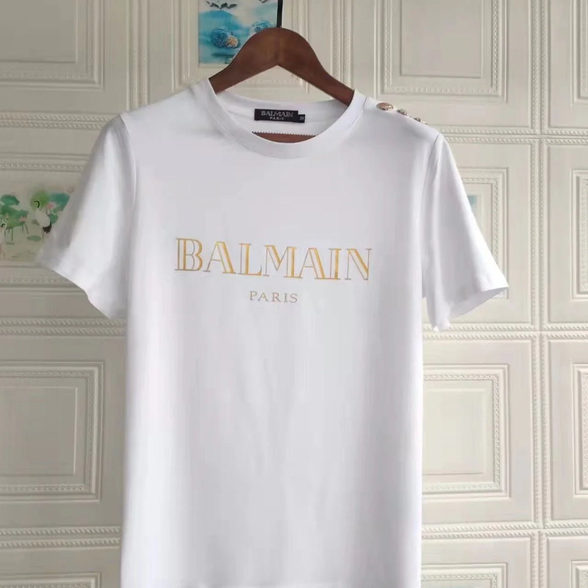 New Short Sleeve Bronzing Letter Cotton Loose T-Shirt 1024071806