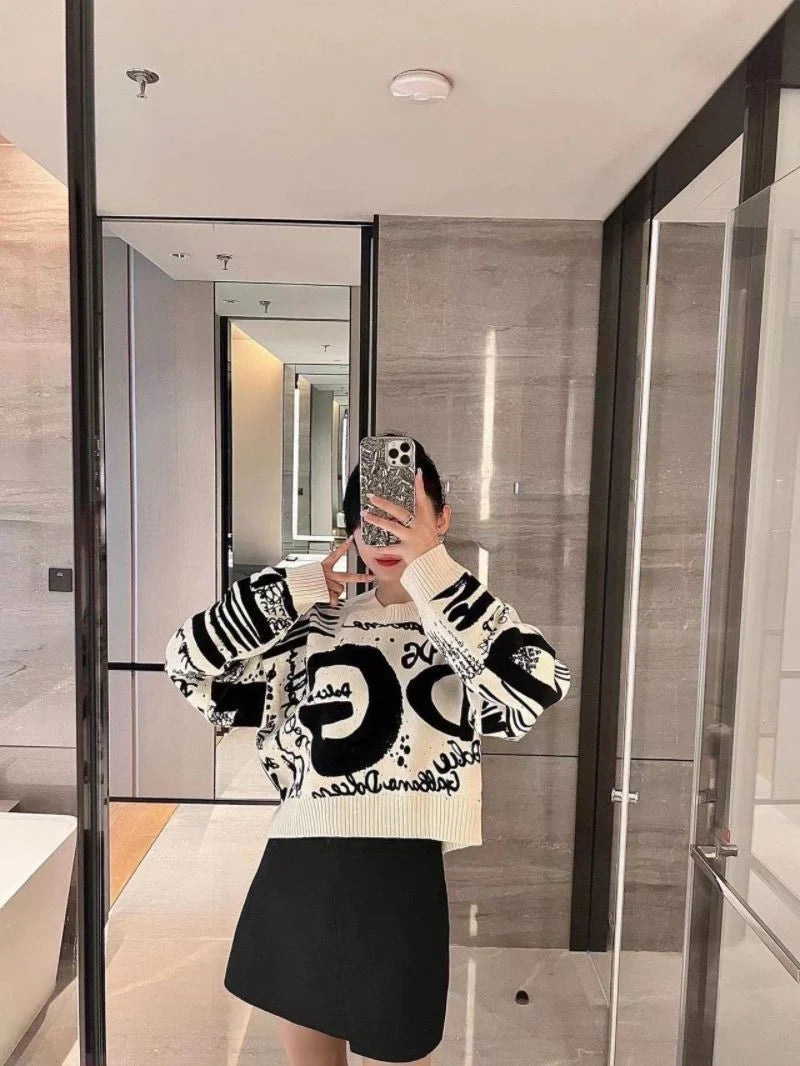 New Knitwear Pullover Base Shirt All-match Fashion Round Neck Outer Wear 1024030807
