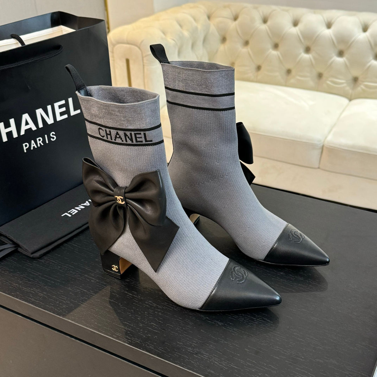 Fashion Knitted High Heel Sock Boots 0724102303