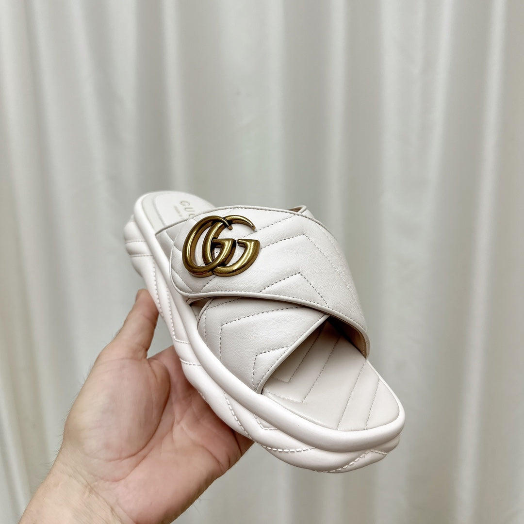 G Buckle Platform Beach Slippers 1824061306