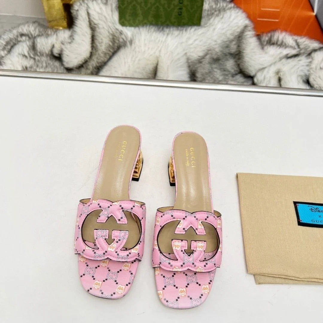 New Classic Leather Embossed Square Toe Plus Size Flat Sandals 1024062713
