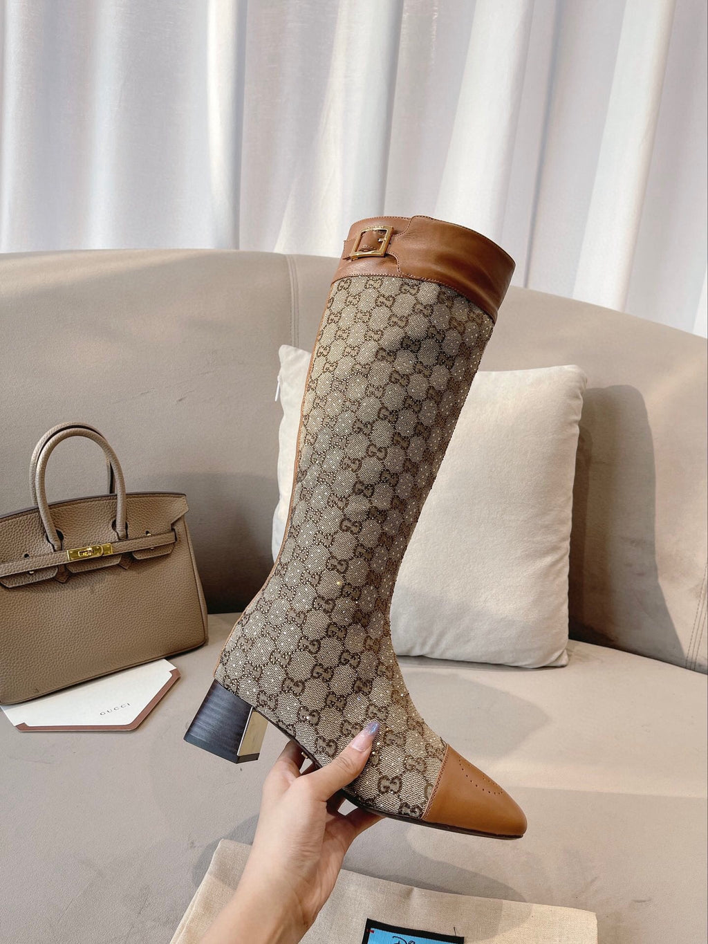 Fashion hollow  hollow carved print high-heeled boots 0724102315