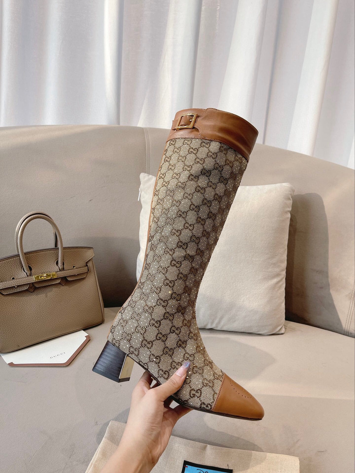 Fashion hollow  hollow carved print high-heeled boots 0724102315