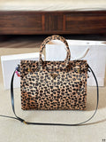 P New leopard print horse hair handbag 0724110404
