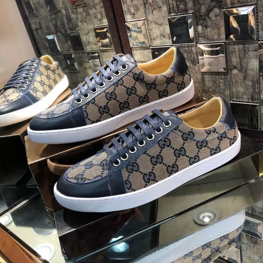 High Quality Casual Print Couple Genuine Leather Sneakers 1024031214