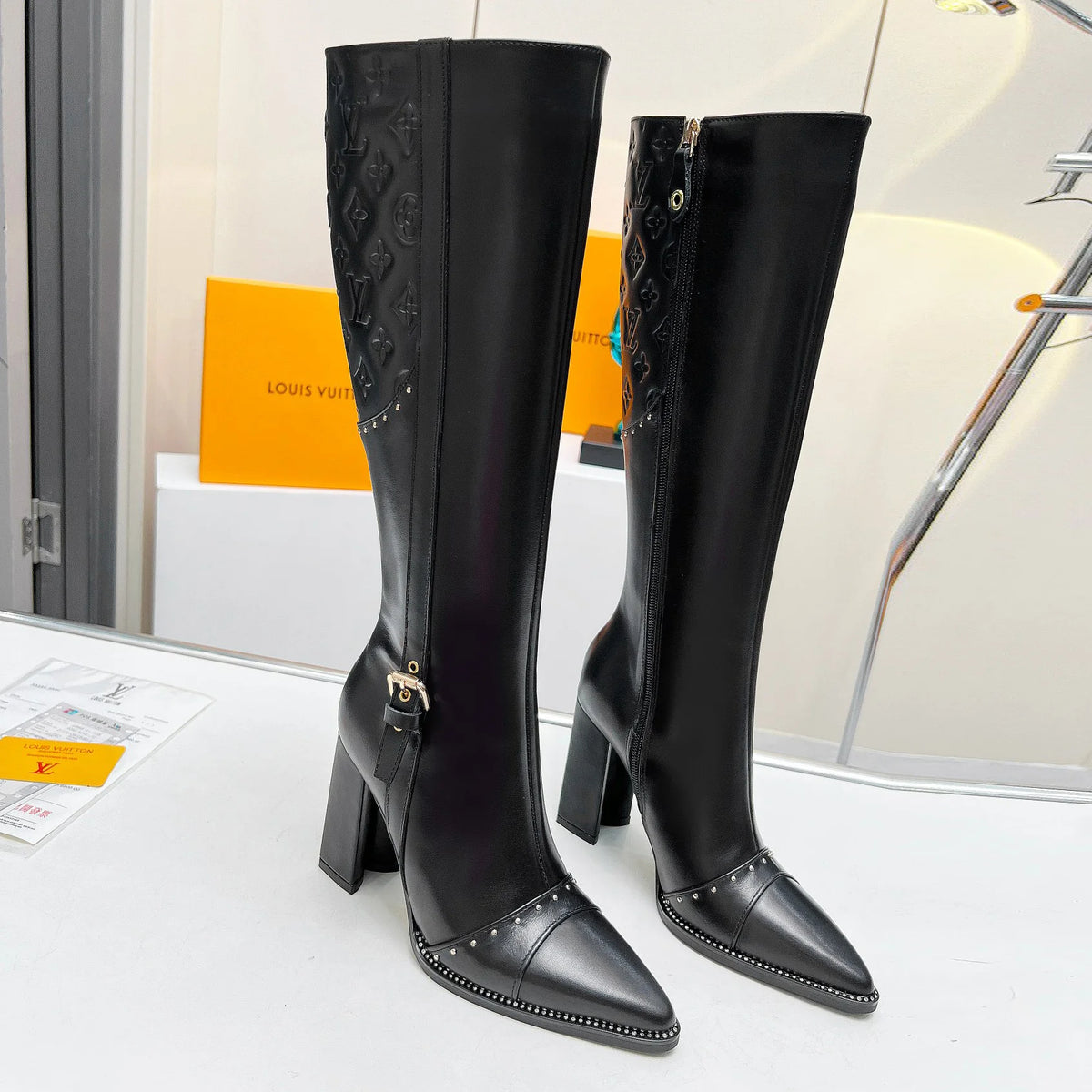 Autumn and Winter Fashion Versatile 9cm Long Boots 1024101504