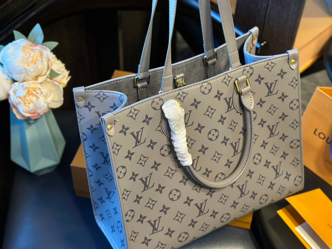 V gray print fashion onthego handbag 0724101704