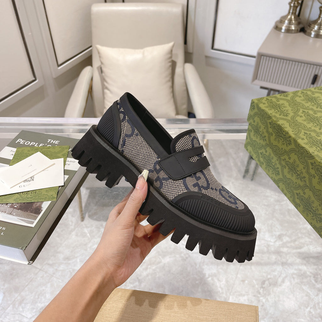 G fashionable rubber sole printed slip-on shoes XC0723110306