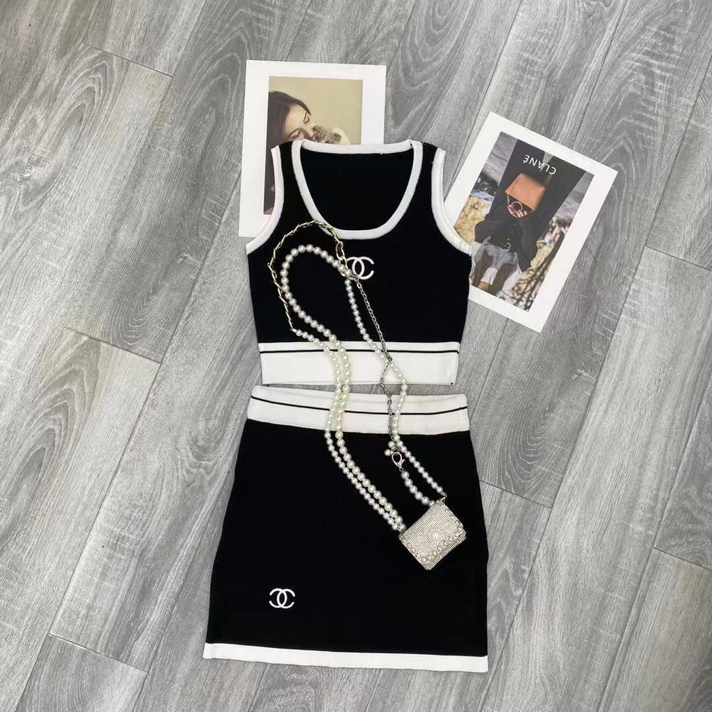 Vest and Skirt Two Piece Set 0823112301