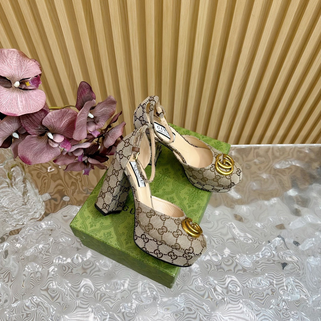G new fashion ladies printed high heels 0725042004