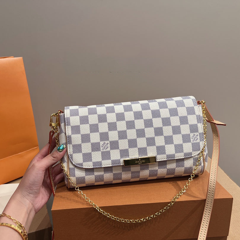 Ladies Check Messenger Bag