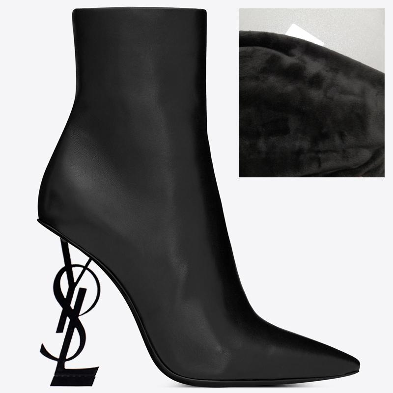 New Cowhide Winter Boots, Slim Heel Fashion Boots 1023120811