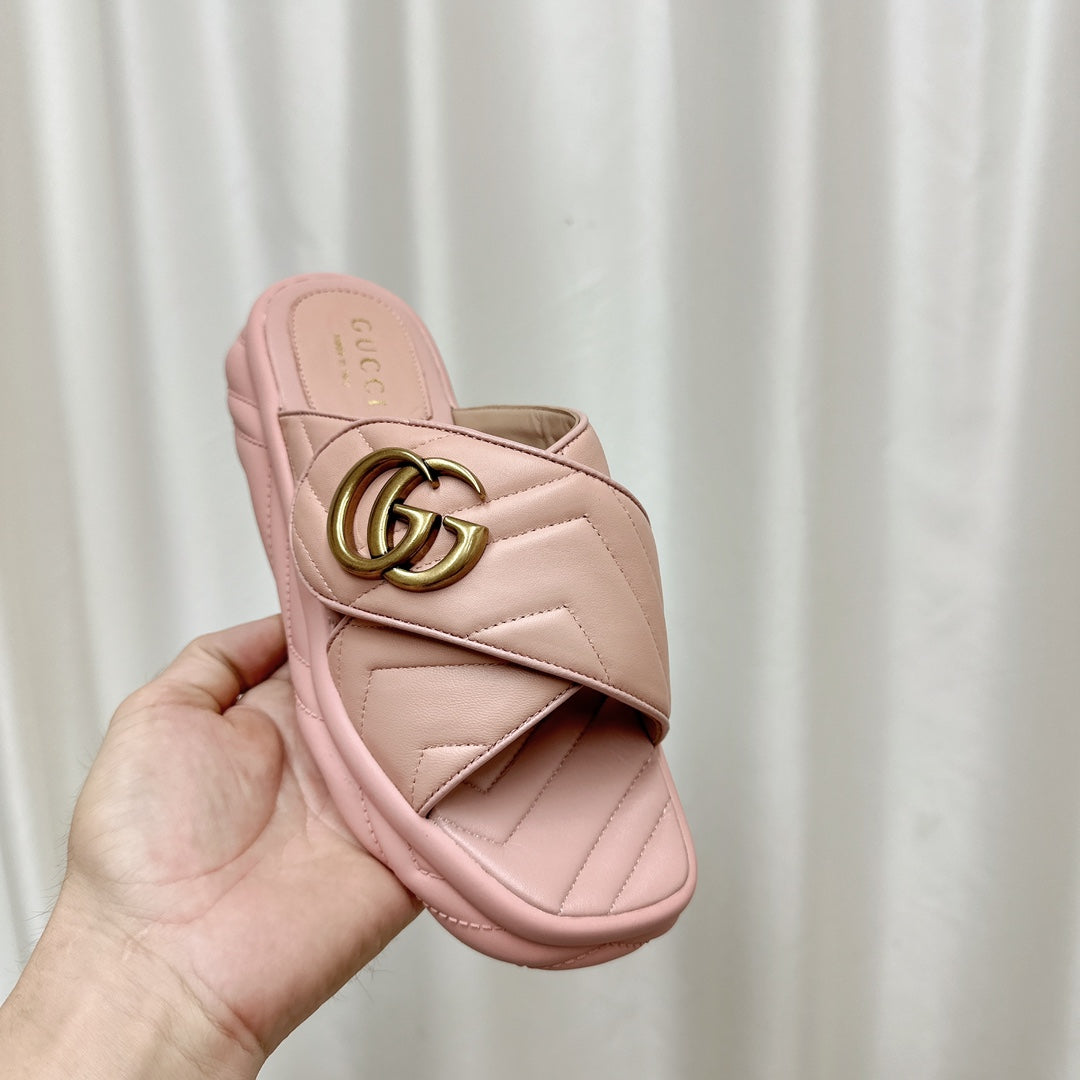G Buckle Platform Beach Slippers 1824061306