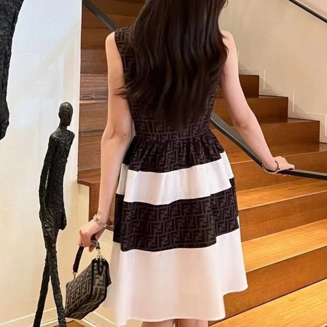 New High Sense Fashion Sleeveless Dress 1024051502