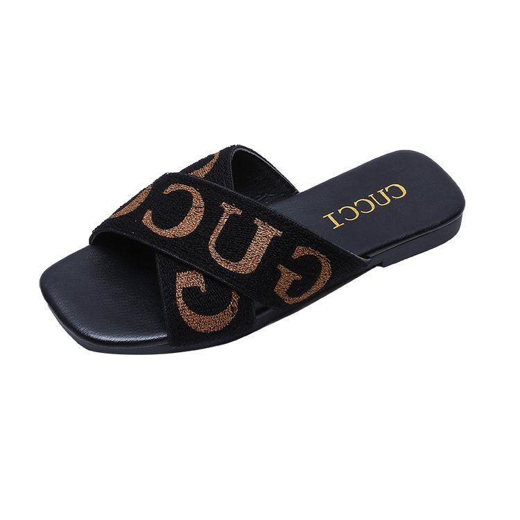 New Cross Elastic Flat Sandals And Slippers 1024040307