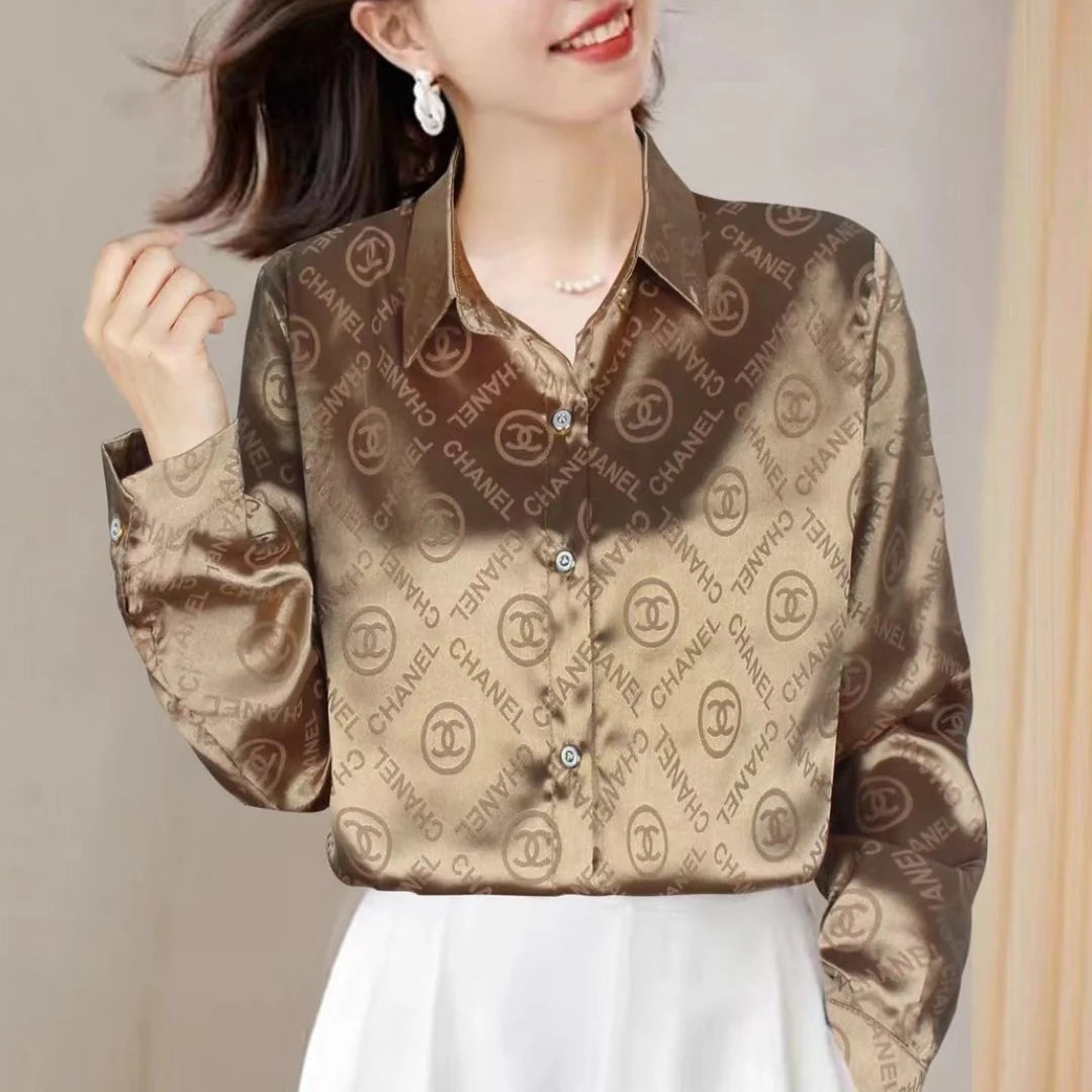 Fashion Jacquard Imitation High-grade Long Sleeve Shirt 1024073120