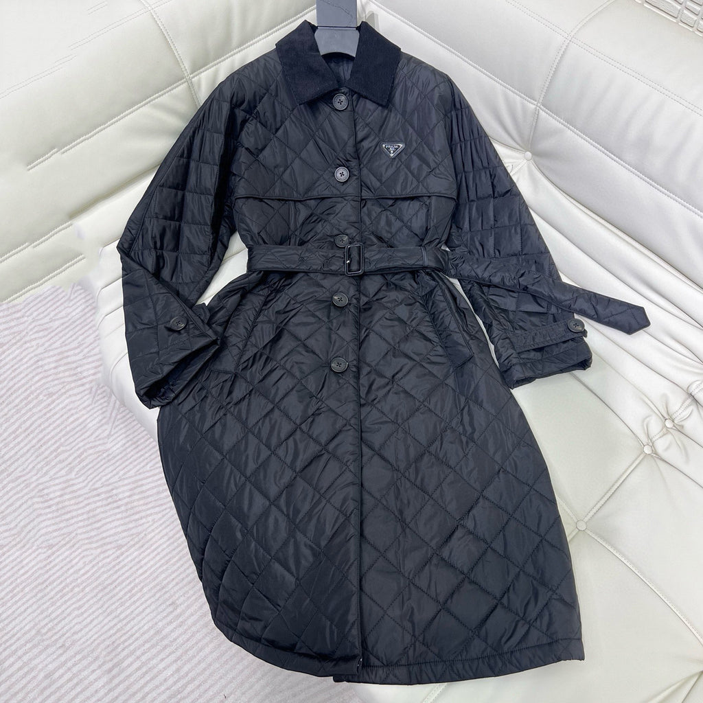 PRA Lapel long cotton coat 1824120908