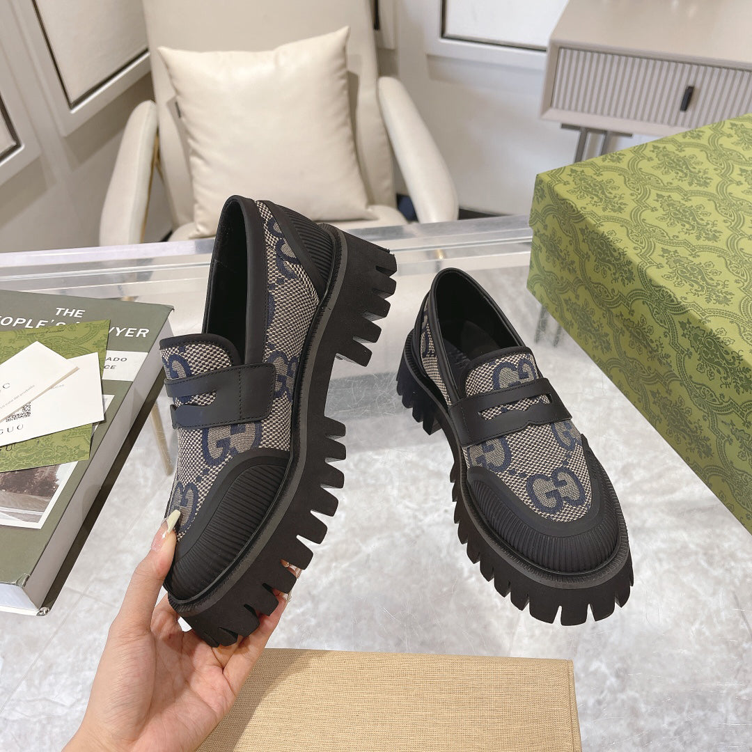 G fashionable rubber sole printed slip-on shoes XC0723110306