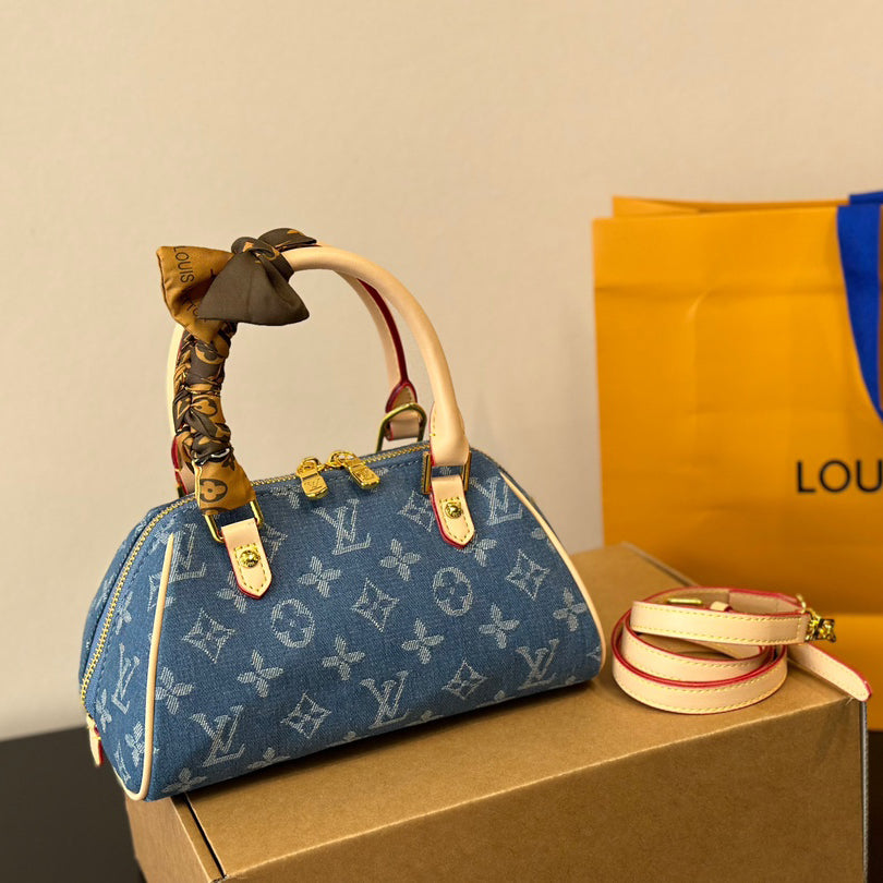Vintage denim handbag 1824041108
