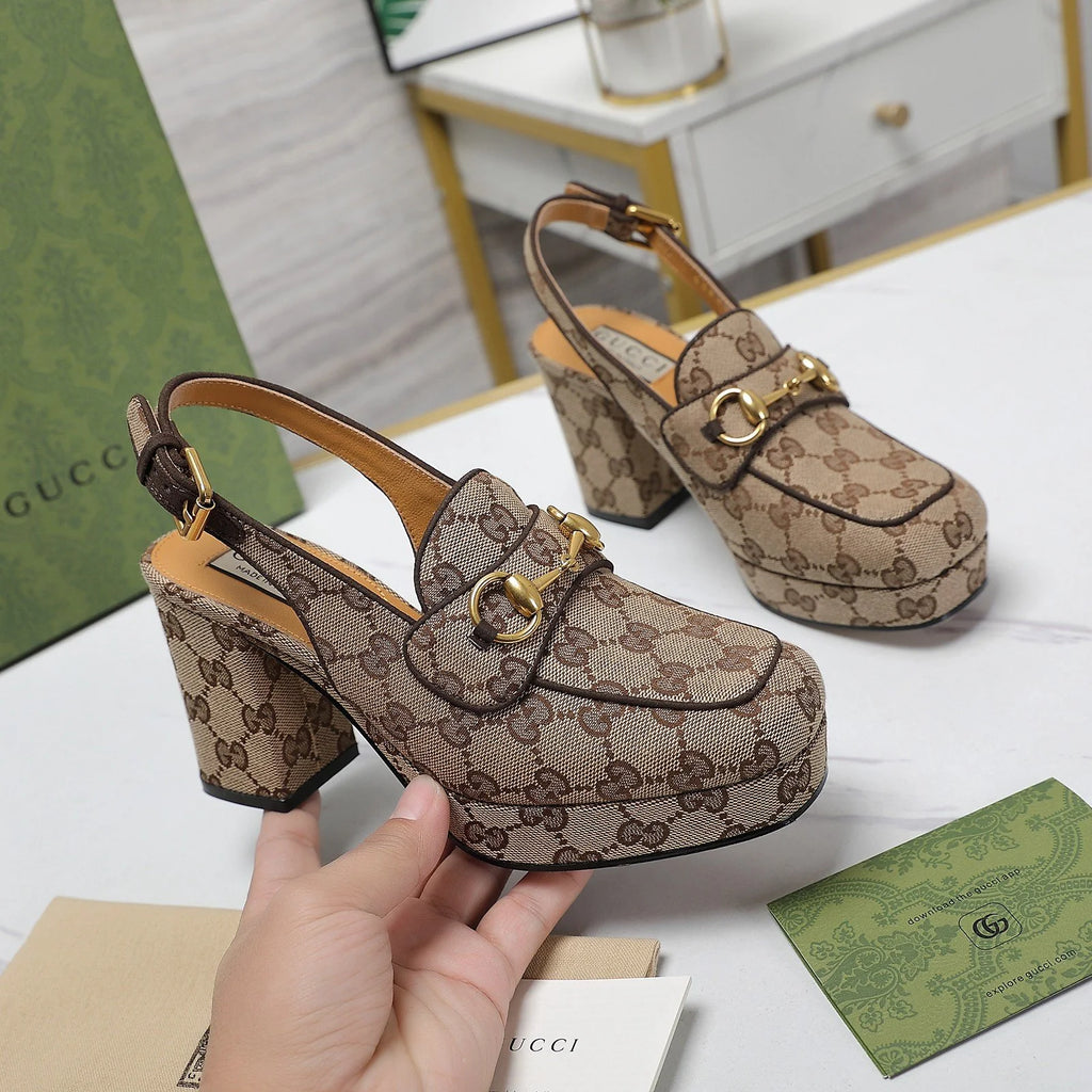 New Women's Horsebit Mid-heeled Sandals and High Heels