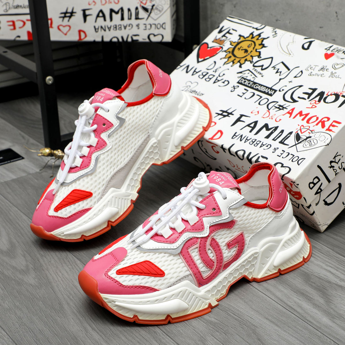 DG couple mesh rubber-soled sneakers 0724111902