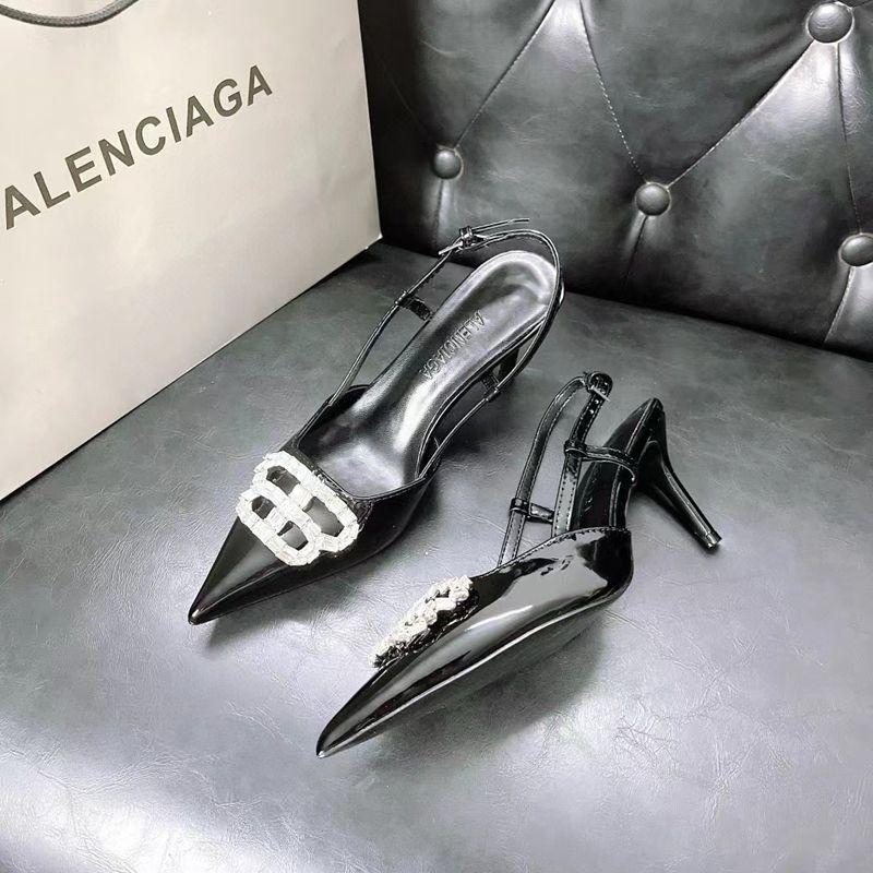 Fashion Rhinestone Toe Covered Sandals Pointed High Heels 1024070809