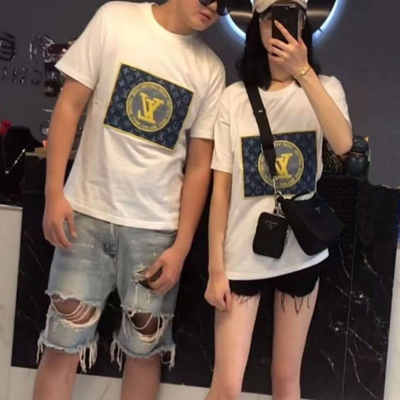 new couple printed cotton T-shirt-03012
