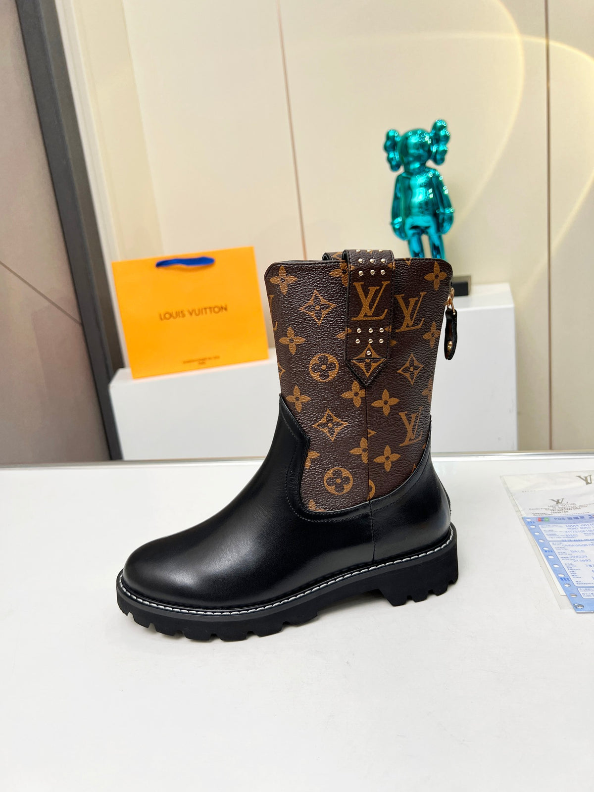 L fashion printed leather martin boots 0724102312