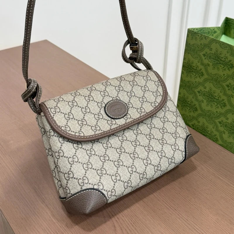 New Fashion Unisex Vintage GG Monogram Flap Crossbody Shoulder Bag CWT1326090714