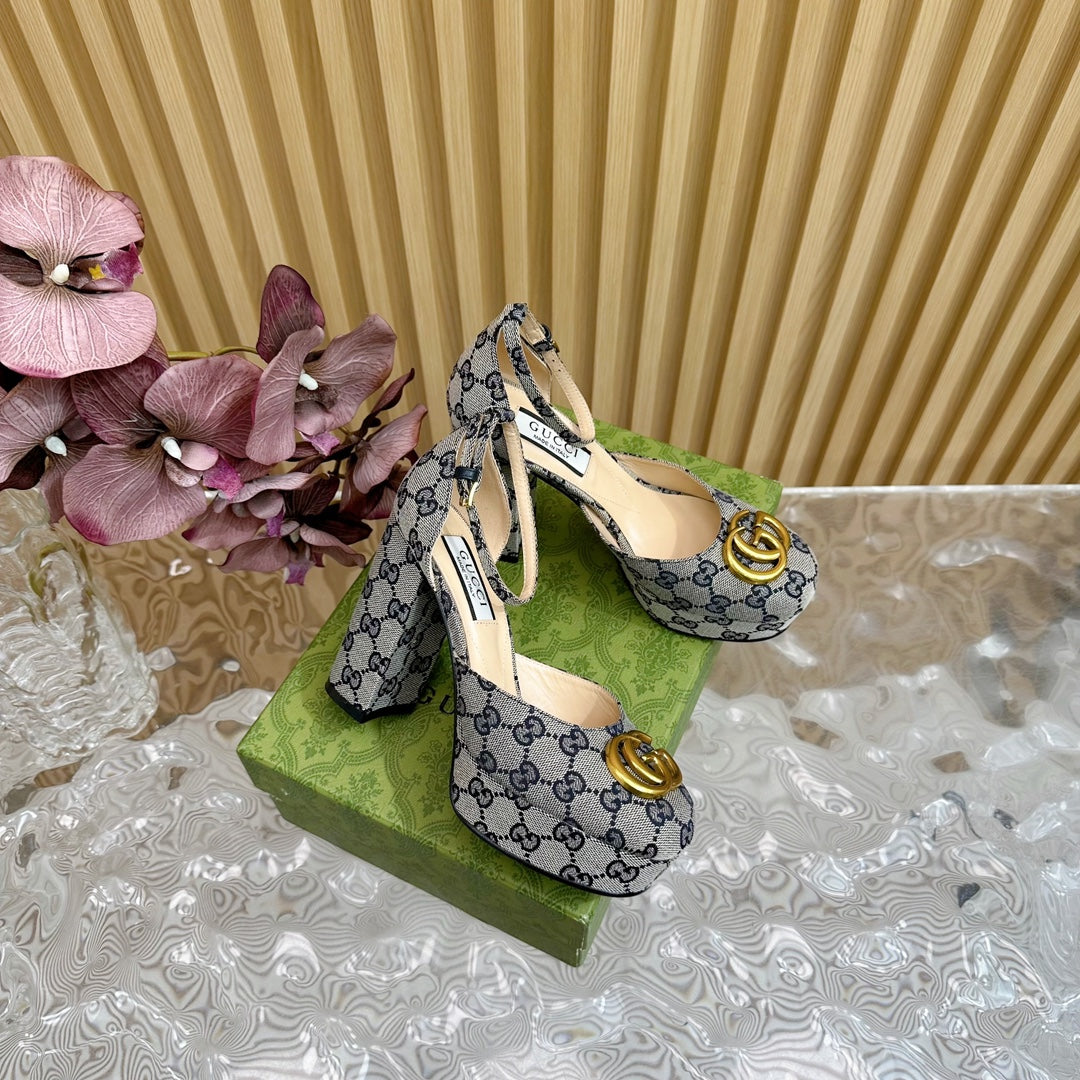 G new fashion ladies printed high heels 0725042004