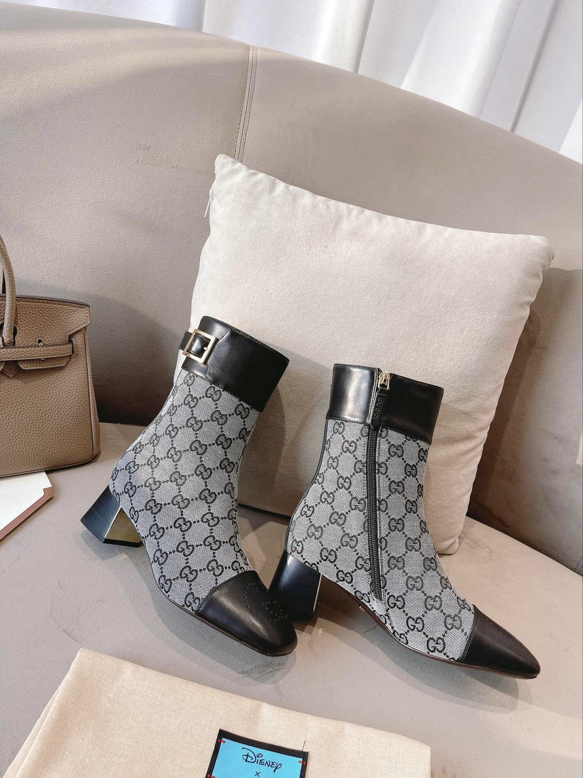 Fashion hollow  hollow carved print high heel boots 0724102314