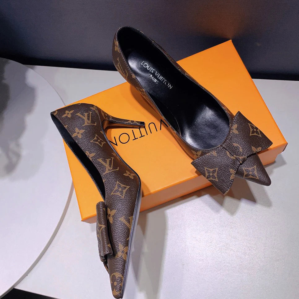 Classic Printed 8cm Bow Classic High Heels 1025031901