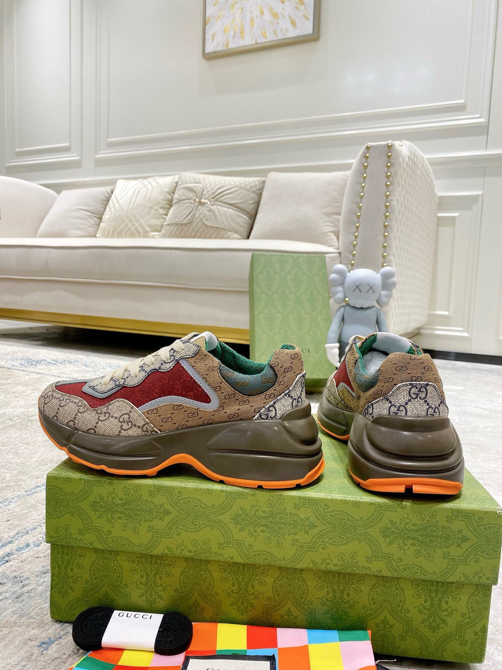 G fashion print retro joing sneakers 0724072601