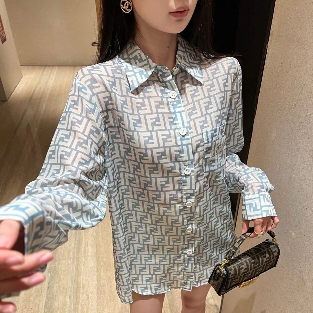 New Printed Sexy Leverage Long Sleeve Anti-Sunscreen Shirt 1024042913