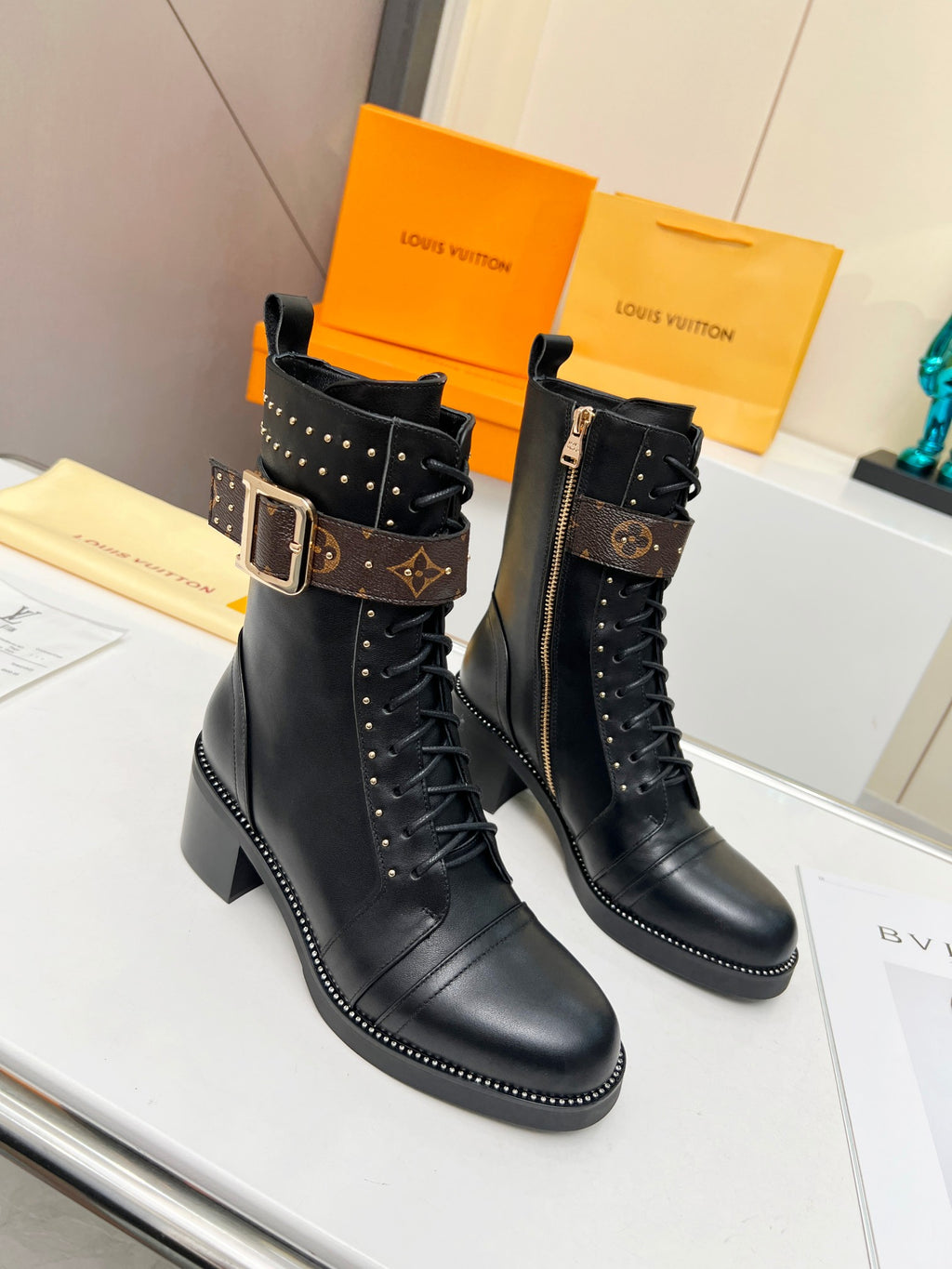 L fashion printed leather martin boots 0724102311