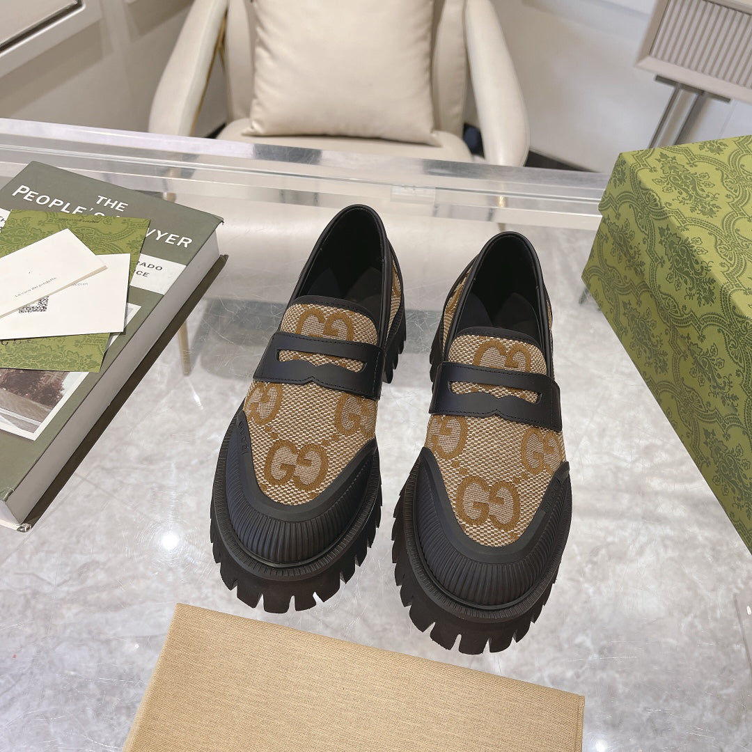 G fashionable rubber sole printed slip-on shoes XC0723110306