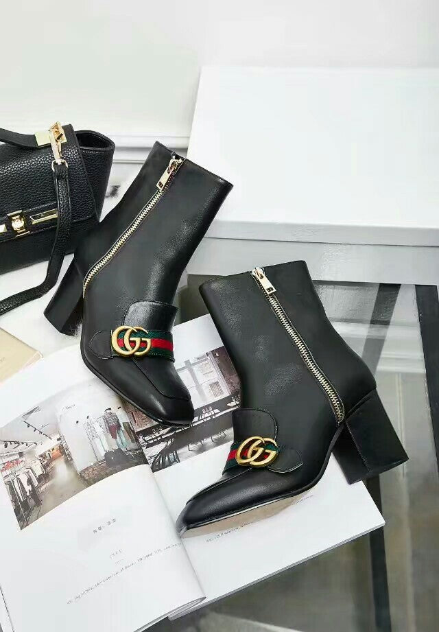 Fashion chunky-heeled ankle boots 0725090811