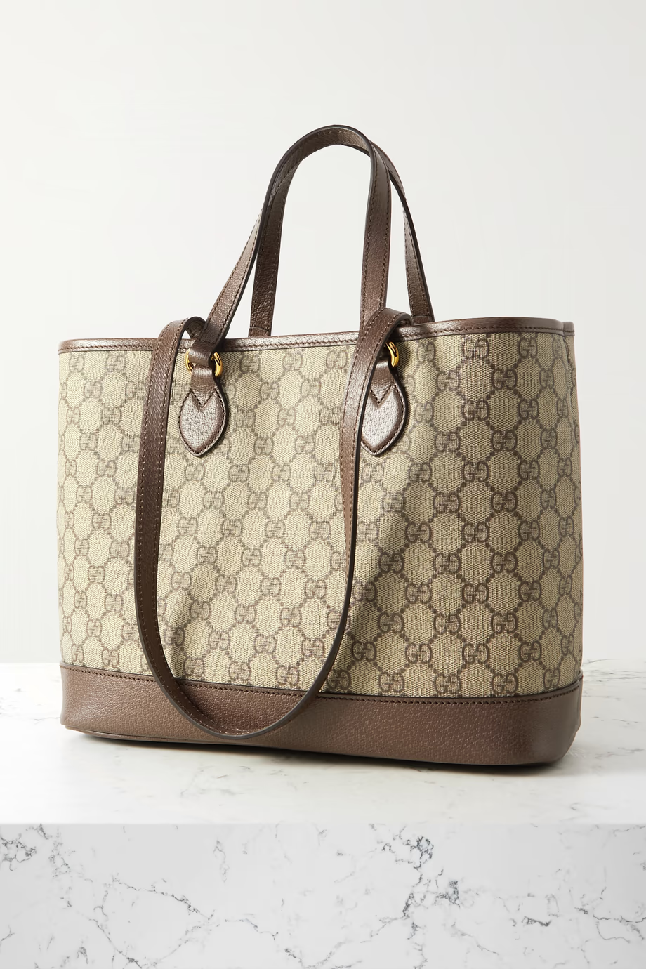G fashion embellished leather-trimmed printed coated canvas shoulder bag XC0723111701