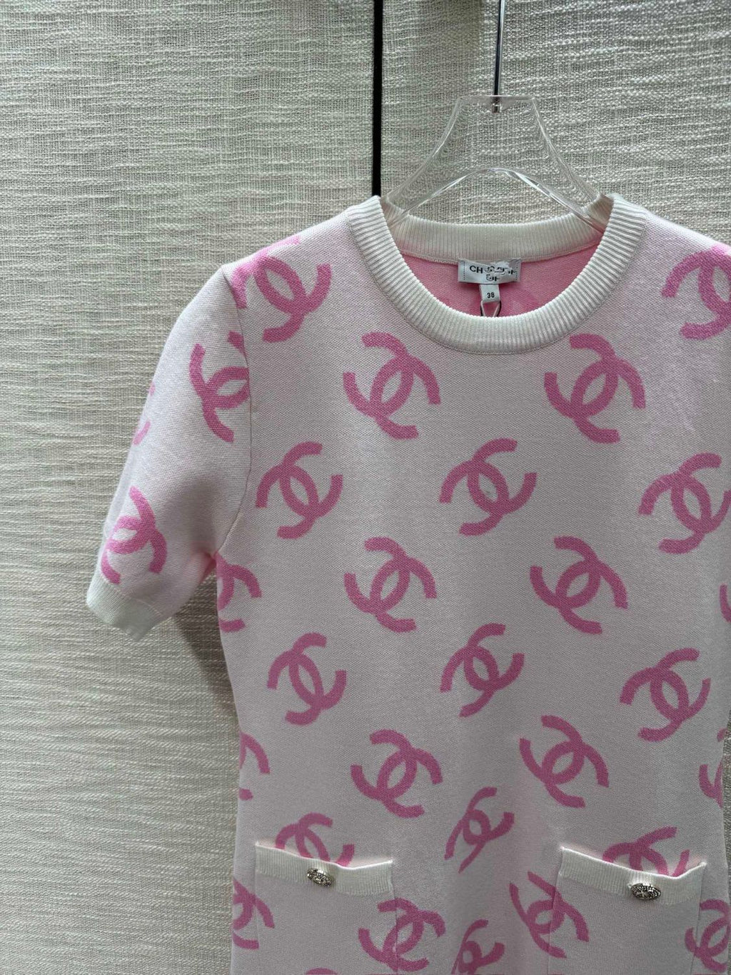 Fashion New Slim-fit Slim-fit Knitted Short-sleeved Dress 1024041621