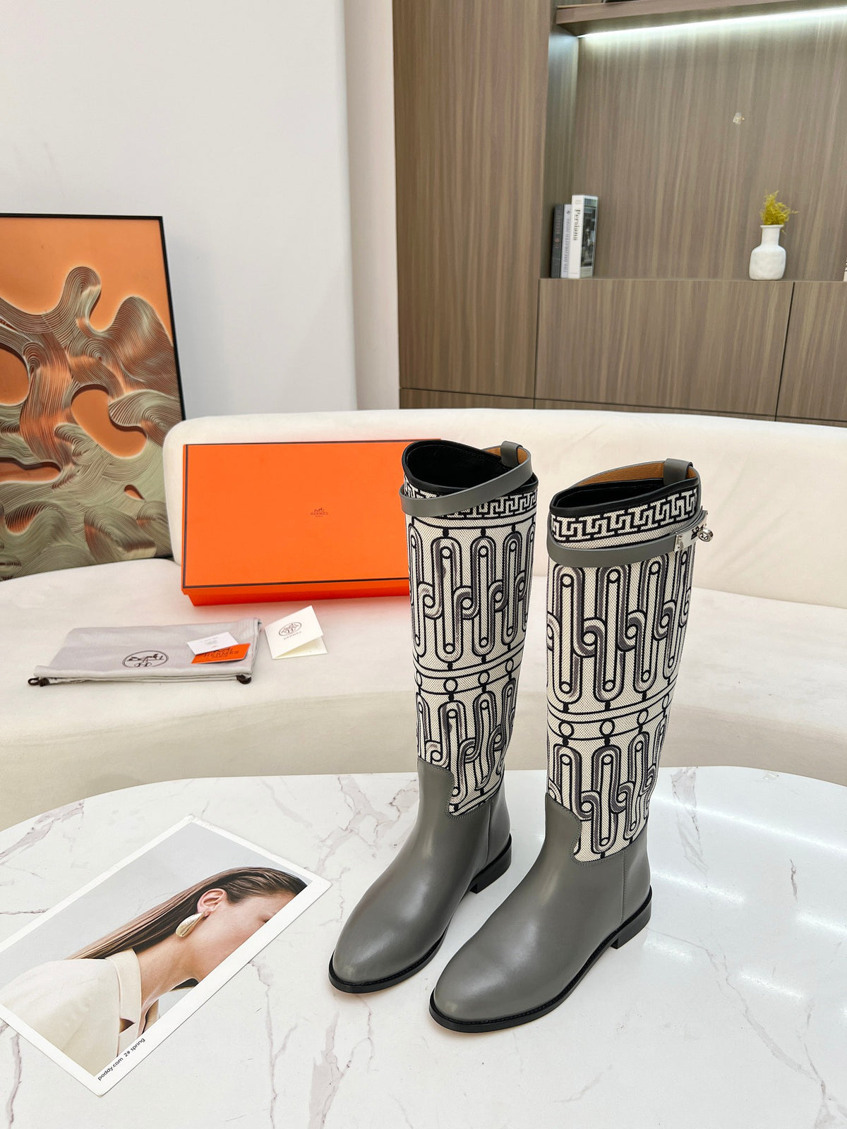 H Kelly Buckle Knight Boots 0724110418