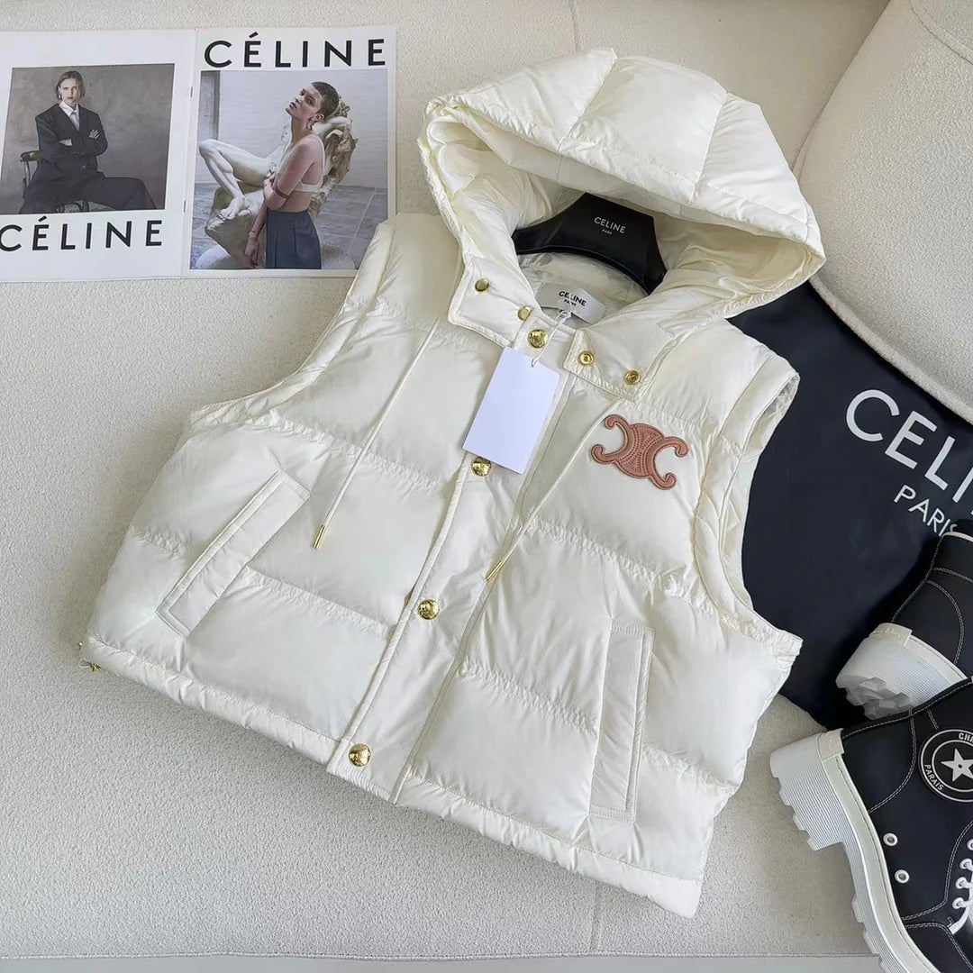 New Women Detachable Sleeve Puffer Cotton Jacket TZ1326091115