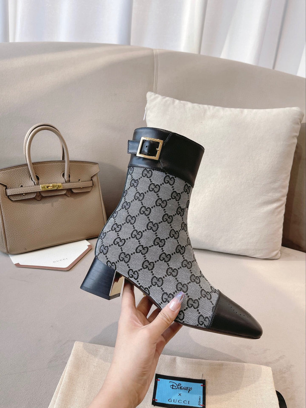 Fashion hollow  hollow carved print high heel boots 0724102314