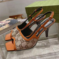 Luxury vintage rhinestone high heeled sandals 1024060520