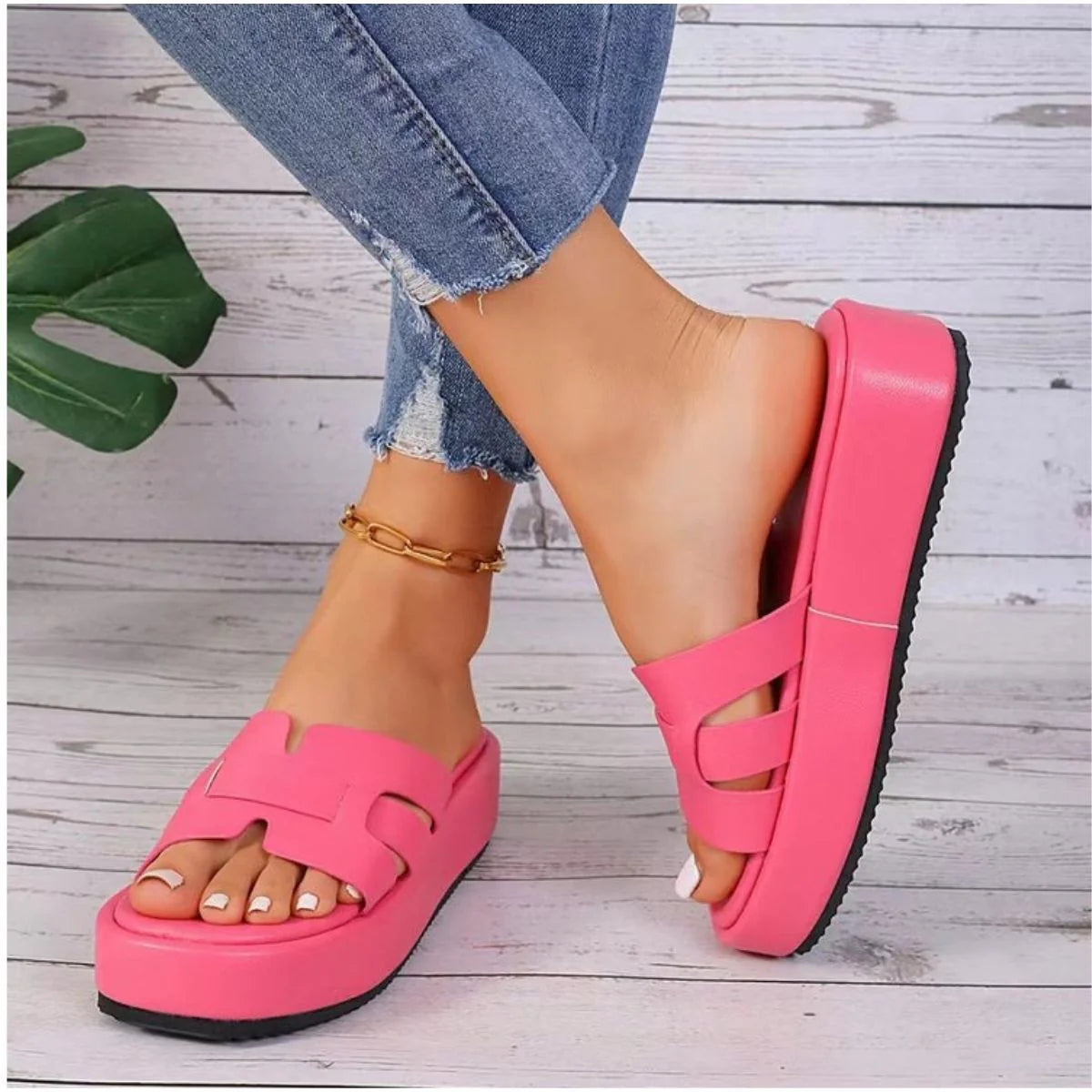 New Large Size Fashionable All-match Fish Mouth Beach Sandals And Slippers 1024041104