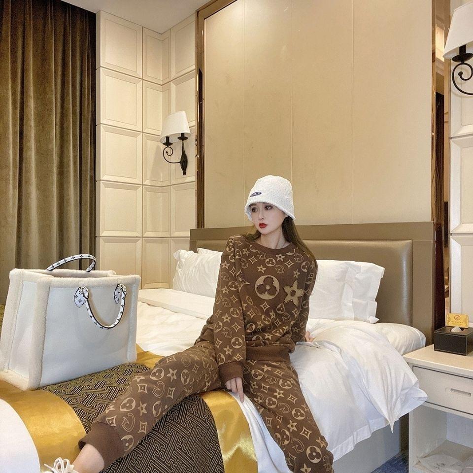 Fashionable Loose Knitted Sweater Two-piece Set 0823120801