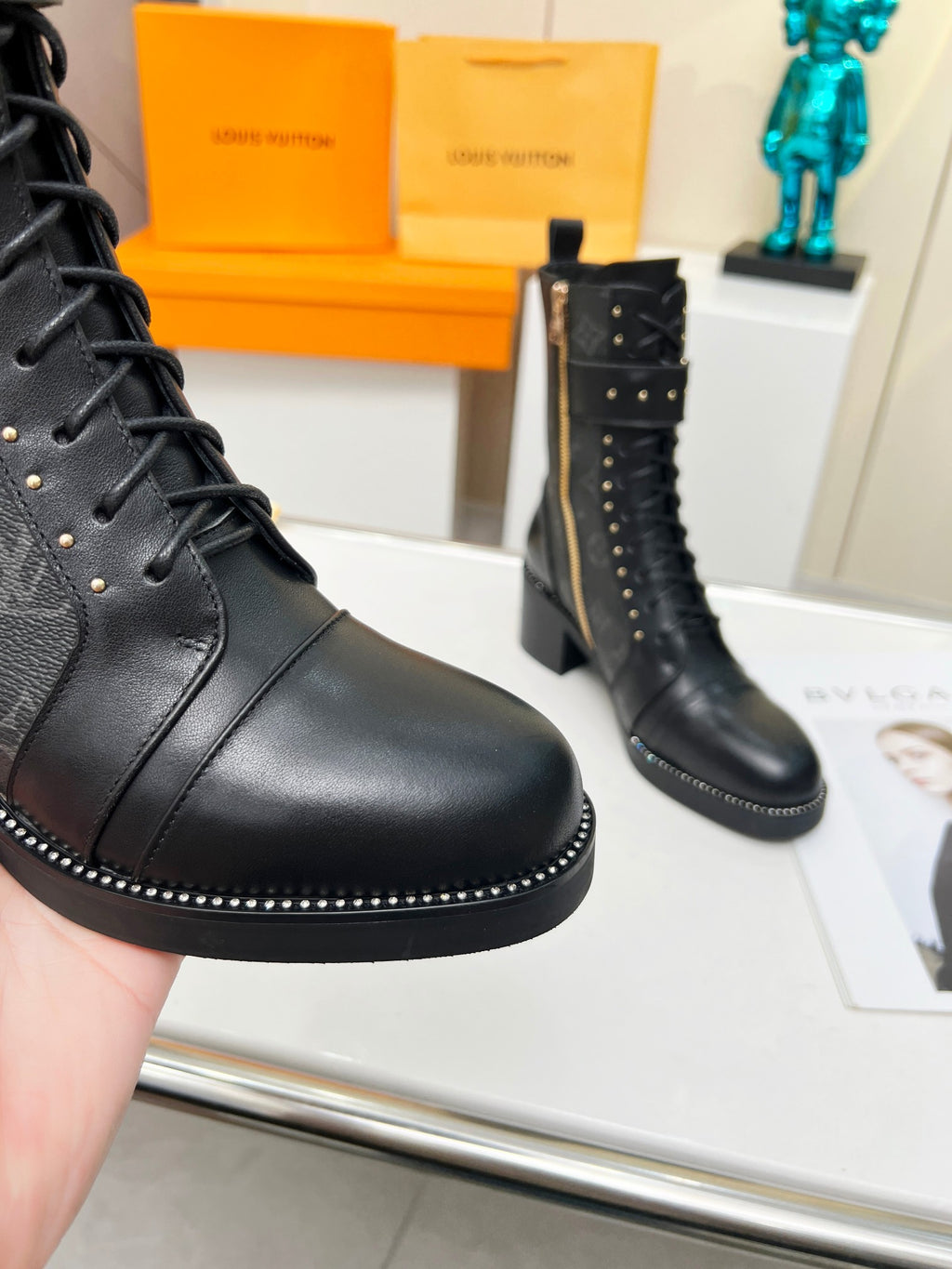 L fashion printed leather martin boots 0724102311