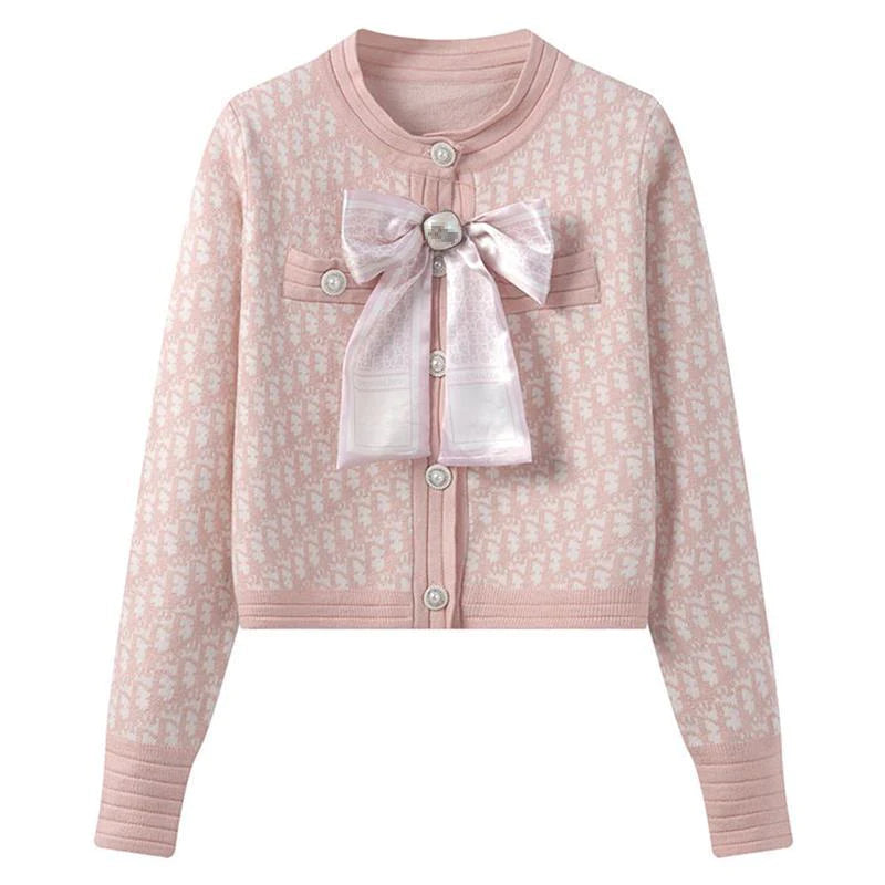 Autumn And Winter New Sweater Coat Women's Knitted Cardigan Short Top-PD05202310406
