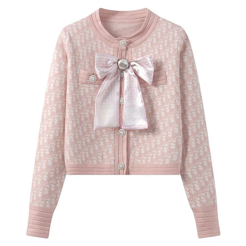 Autumn And Winter New Sweater Coat Women's Knitted Cardigan Short Top-PD05202310406