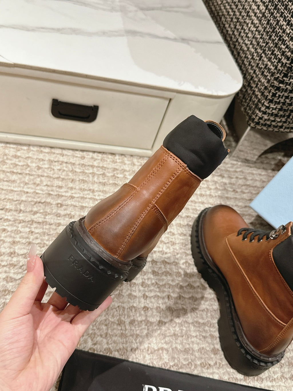P retro color polished martin boots 0724111206
