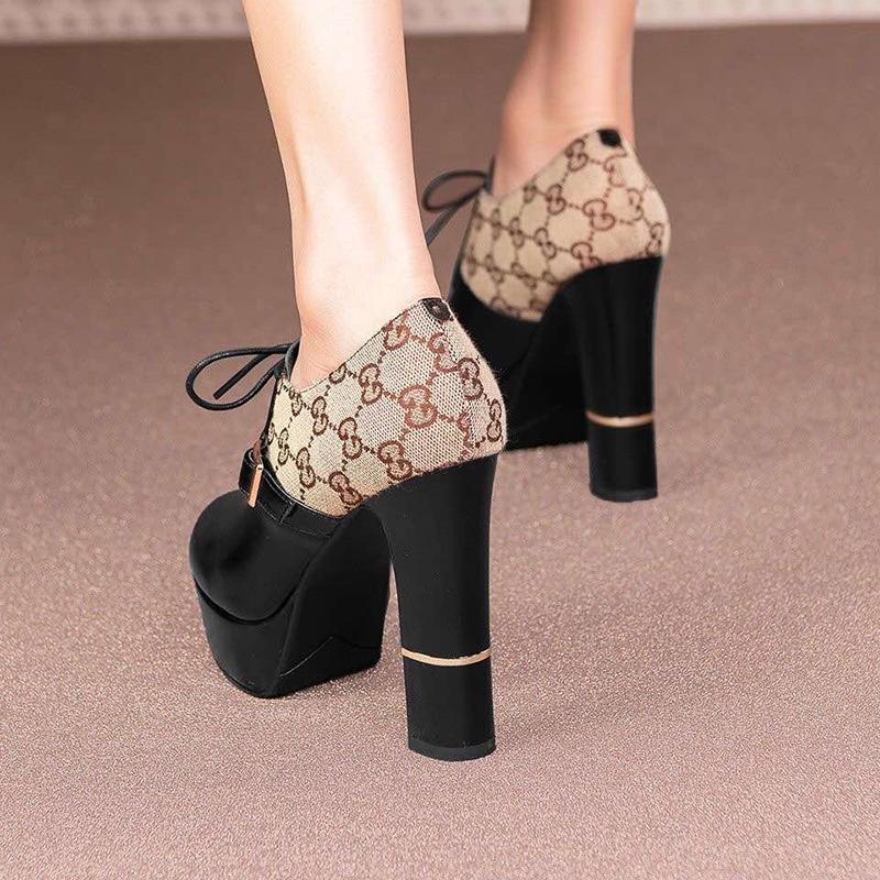 New Fashion Genuine Leather High Heels for Autumn and Winter 1023120702
